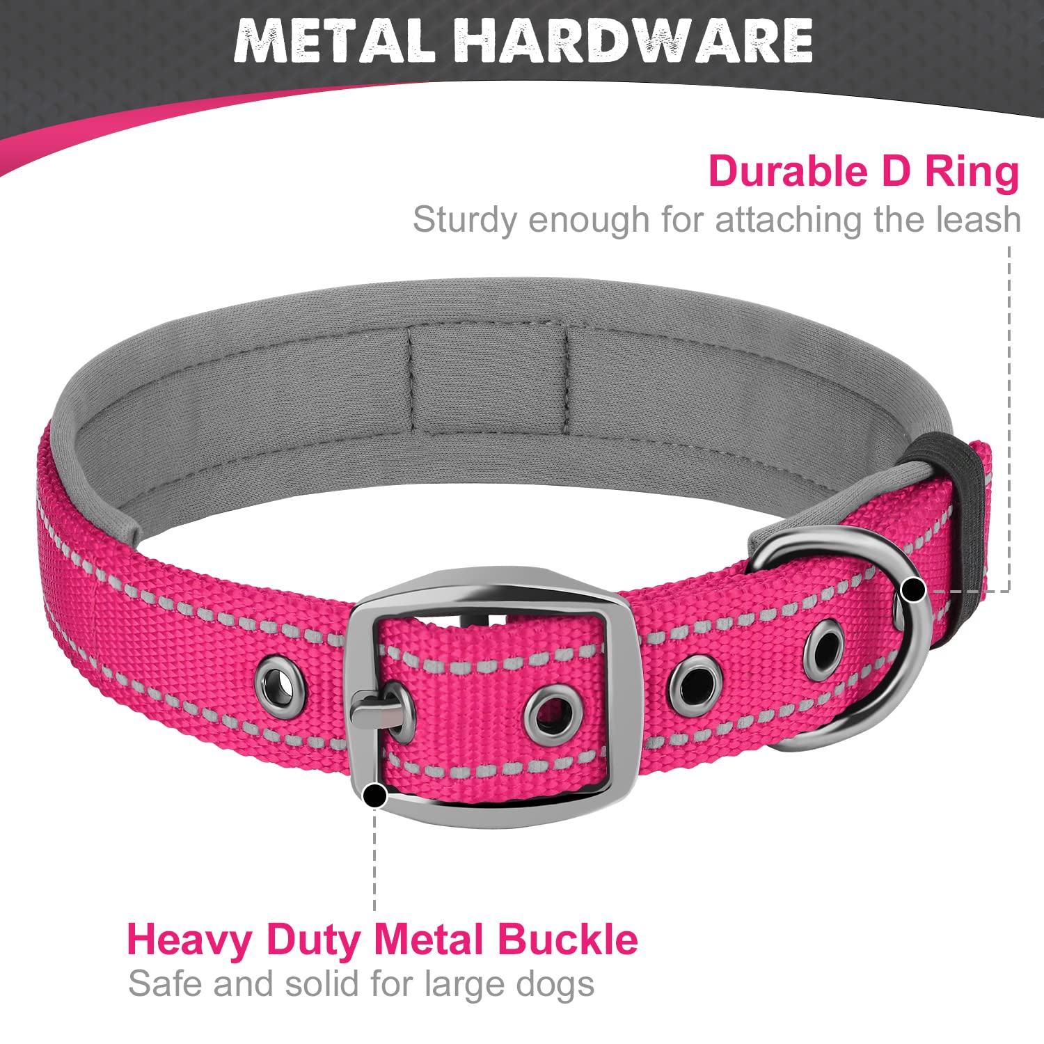 Joytale D-ring leash attachment ensures reliable leash connection during walks.