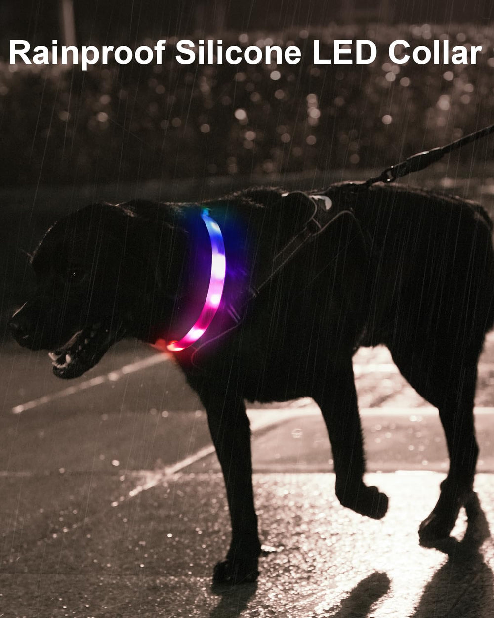 Joytale dog-collar-9-flash-modes offers multiple lighting options for better visibility.