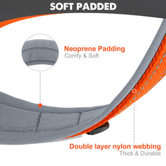Joytale large dog collar with reflective stitching enhances 360° visibility during night walks.