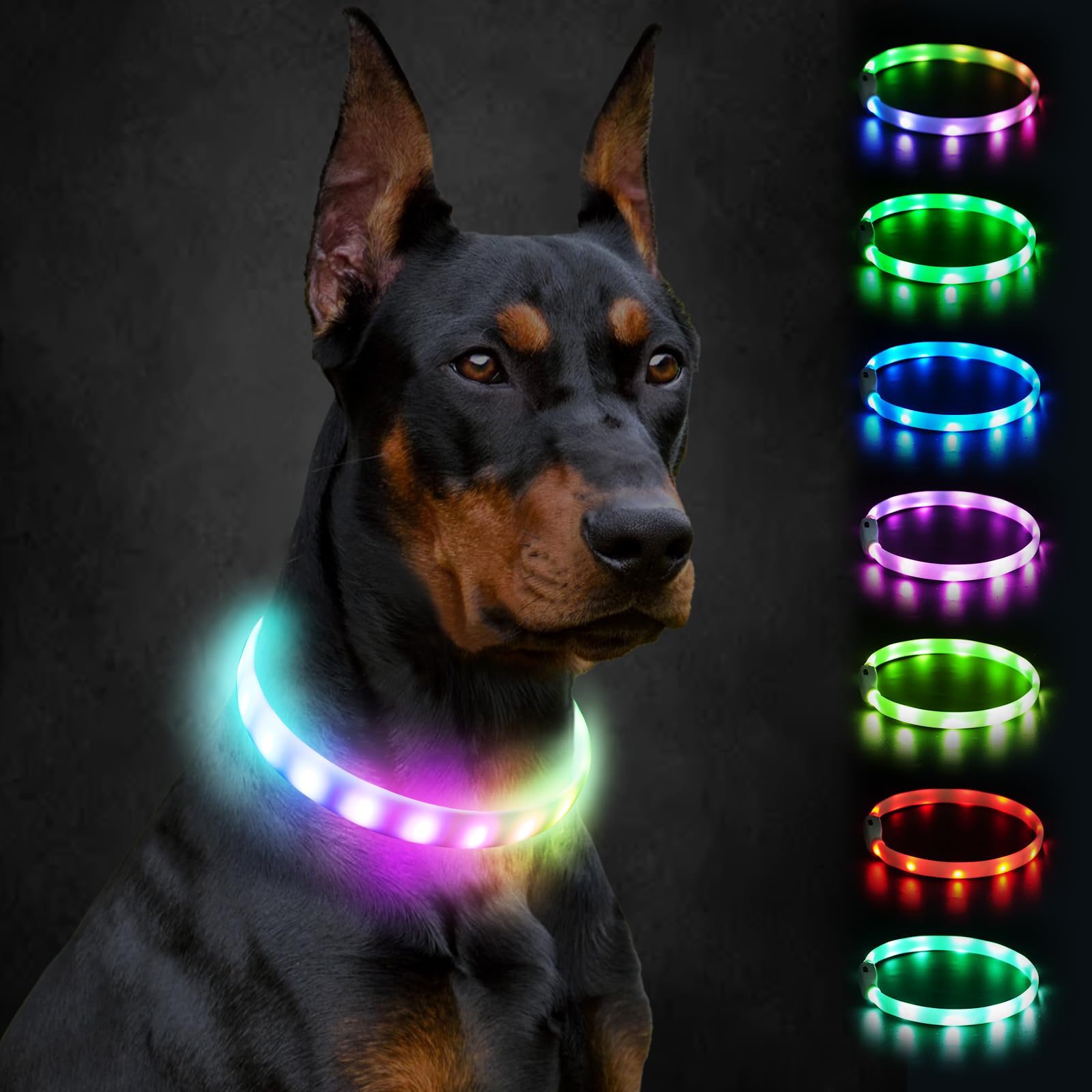 Joytale dog collar night-walk visibility boosts safety during dusk and night strolls.