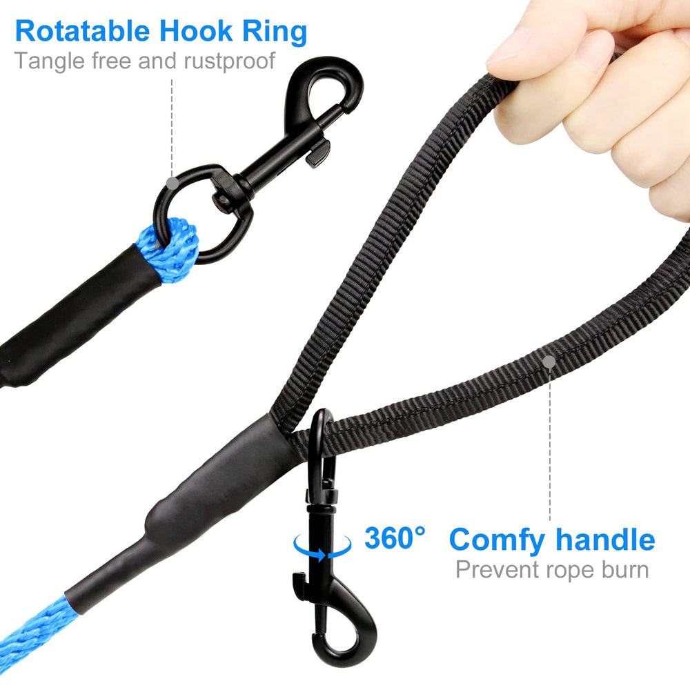 Joytale dog leash 360deg-swivel clips prevent tangling while your dog explores