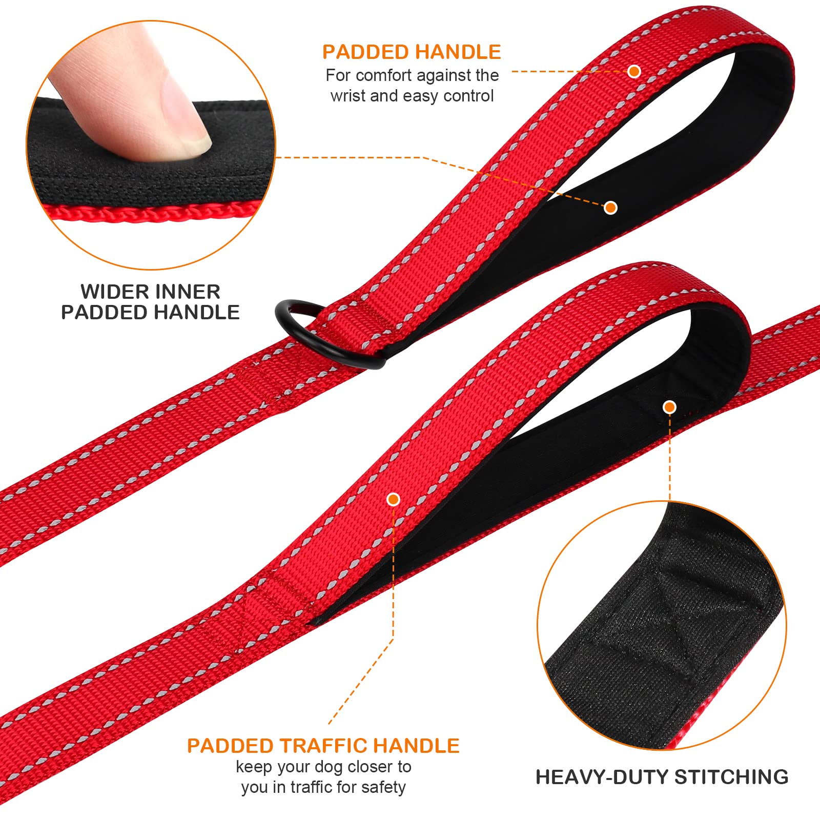 Joytale leash with traffic handle shown for quick control in crowds.