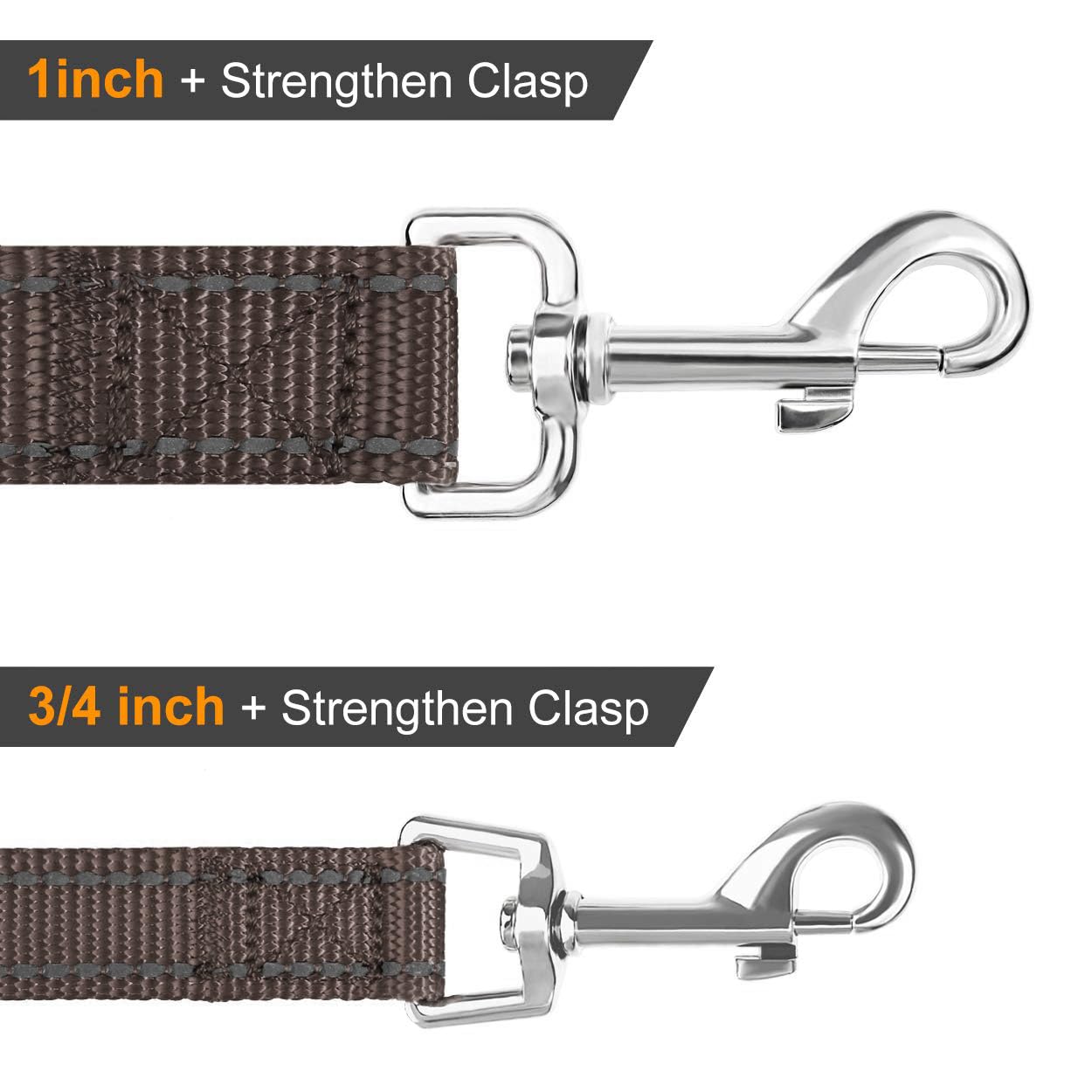 Joytale durable 365° metal clasp dog leash prevents twisting