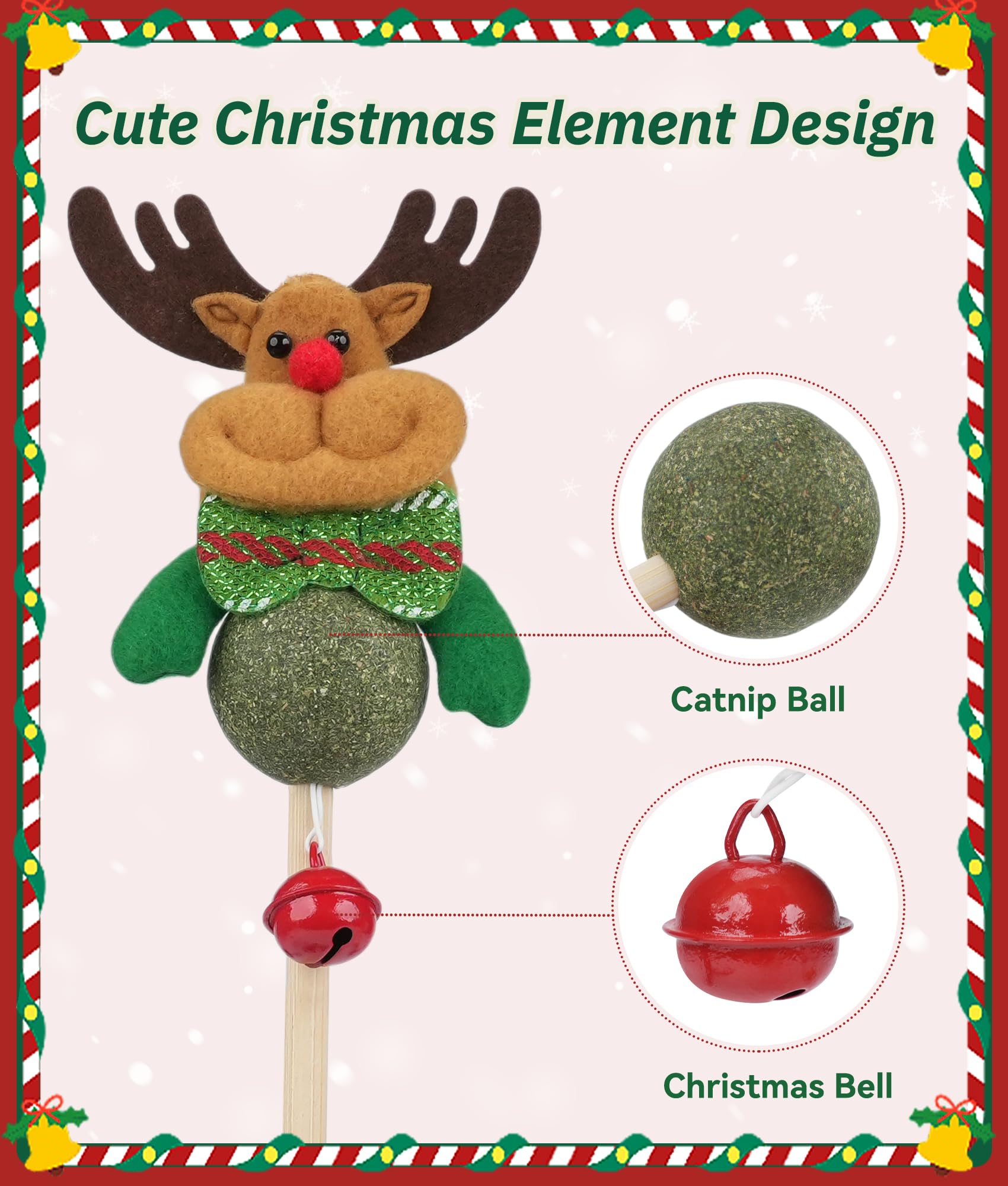 Joytale indoor cat play catnip toy supports exercise and stimulation