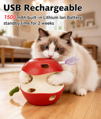 Joytale interactive cat toy features fluttering butterfly wings for eye-catching chase sessions.