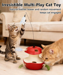 Joytale interactive cat toy showing random popping caterpillar tails to spark playful hunting instincts.