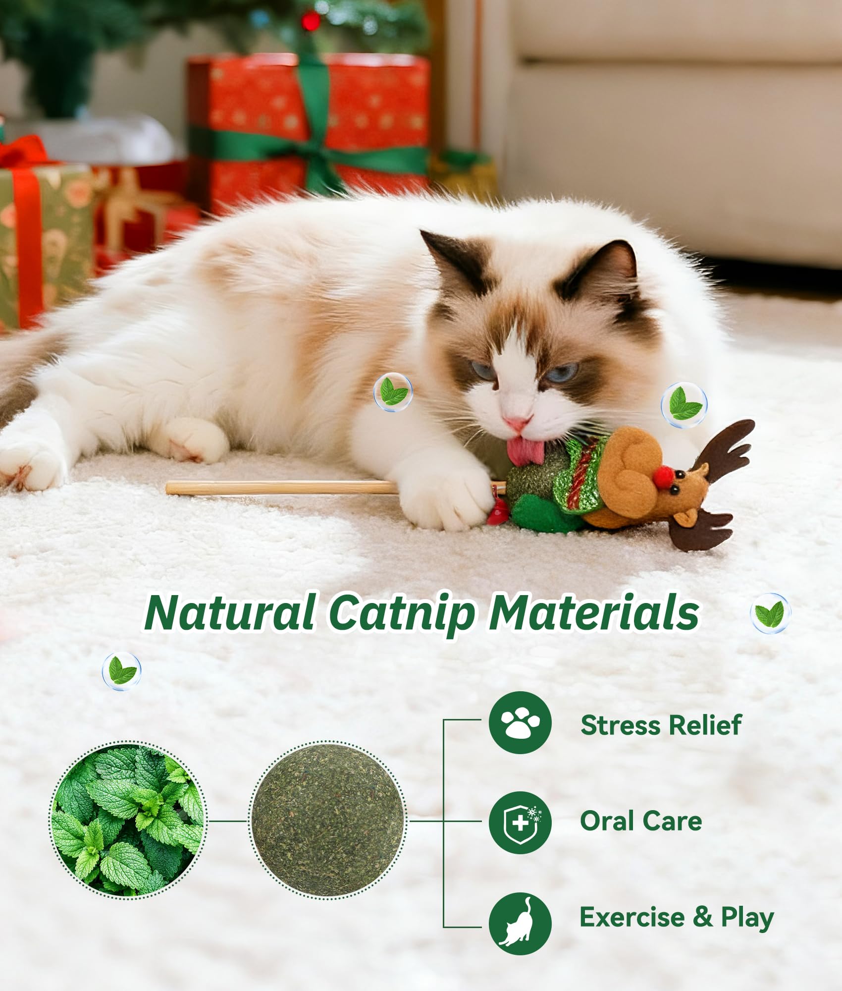 Joytale interactive catnip wand bell draws attention for chase