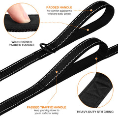 Joytale leash features a heavy-duty clasp with 360-degree rotation to prevent tangling.