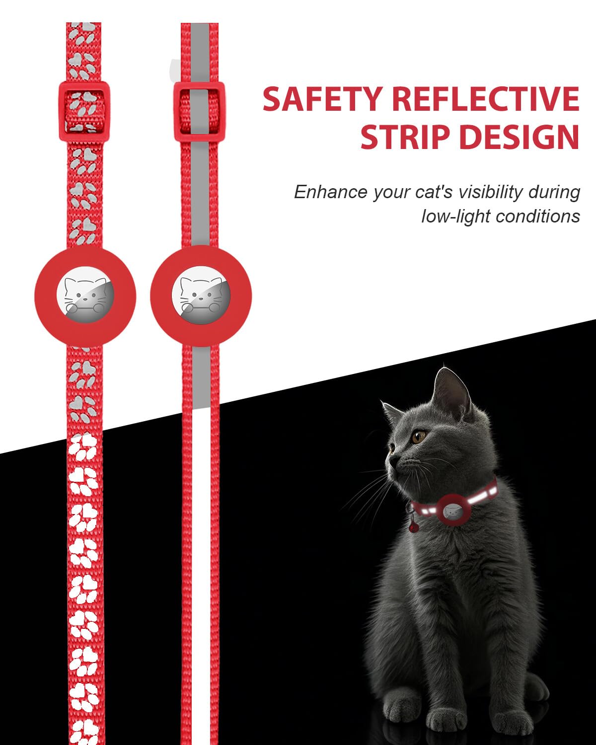Joytale lightweight cat collar weighs 0.5oz for comfortable roaming