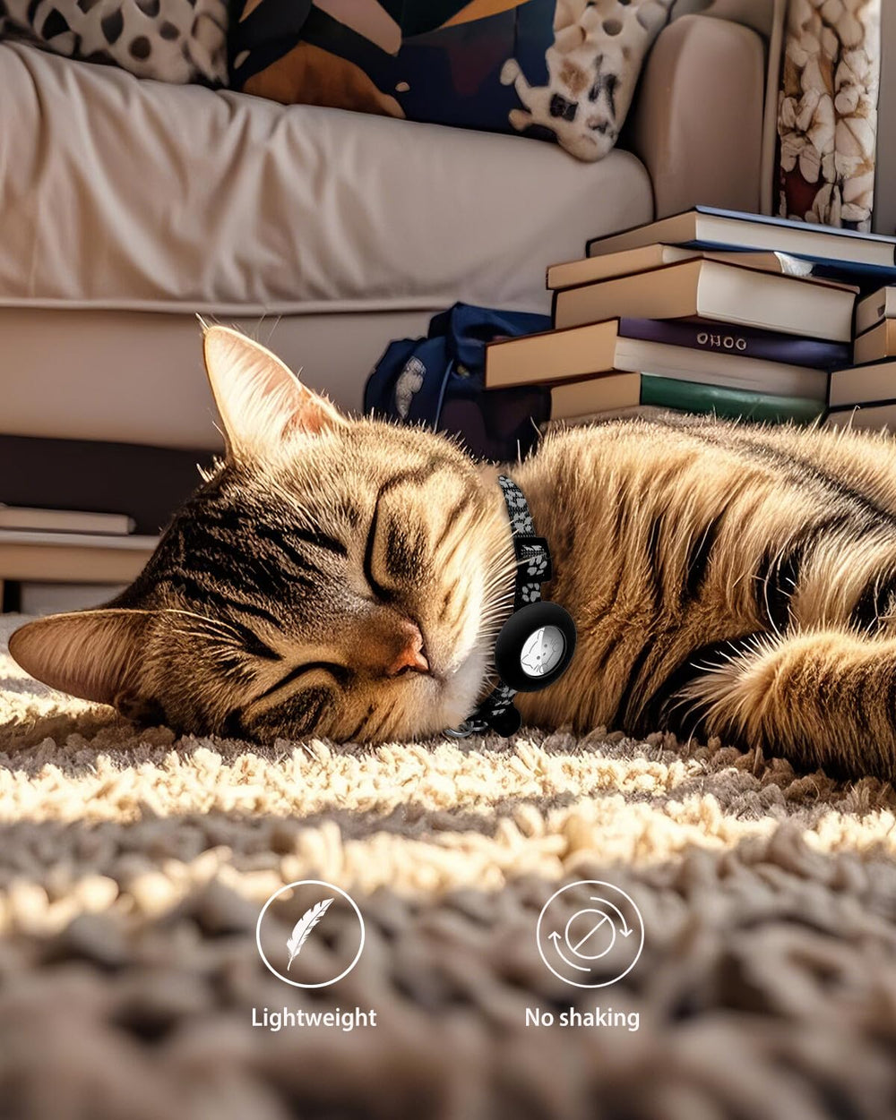 Joytale lightweight nylon cat collar keeps your cat comfortable and unburdened during explorations.