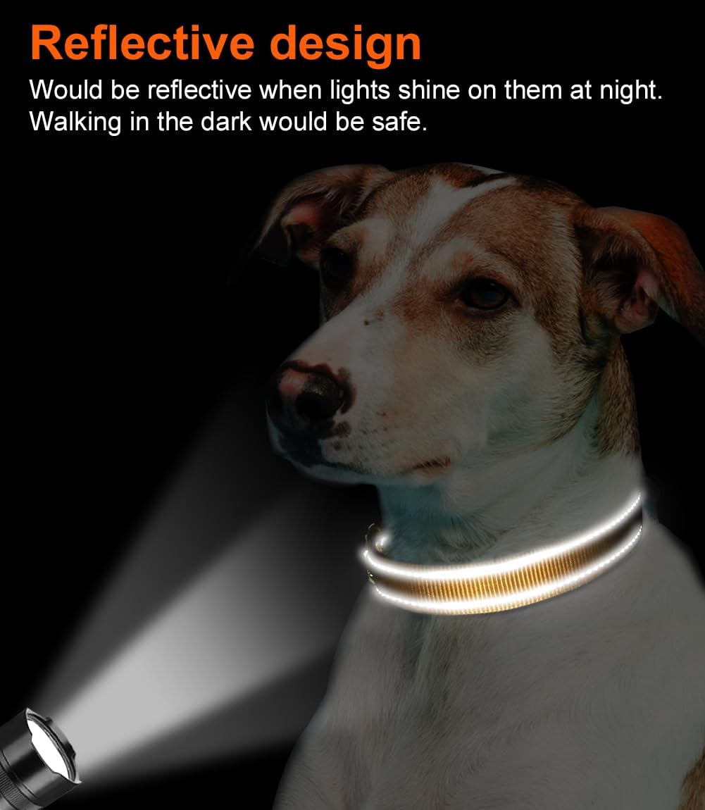 Joytale Reflective Dog Collar quick-release ABS buckle for easy on/off
