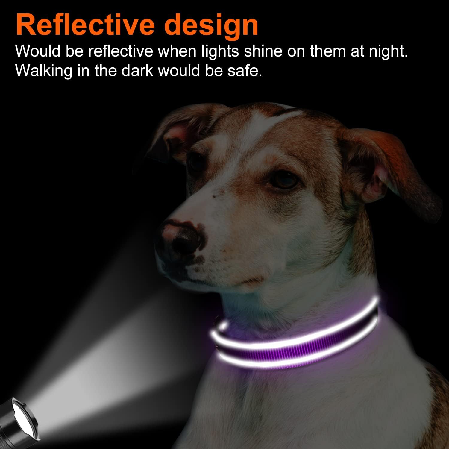 Joytale Reflective Dog Collar metal D-ring hardware showcases rust-resistant durability