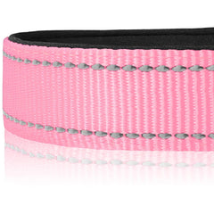 Joytale reflective dog collar pink large adjustable strap ensures a snug fit for many breeds.