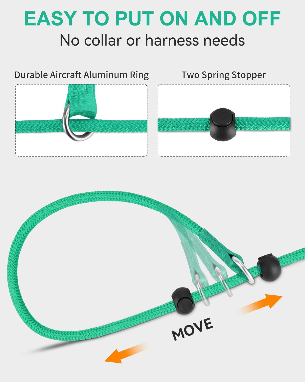 Joytale durable nylon 6ft leash designed for daily walking and training with lasting strength.