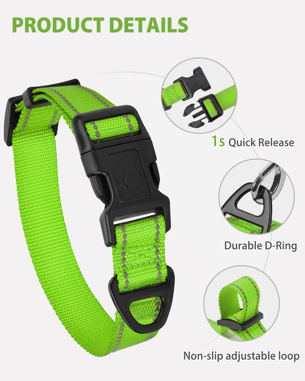 Joytale adjustable sizes demonstrate flexible fit for puppies and small to large dogs