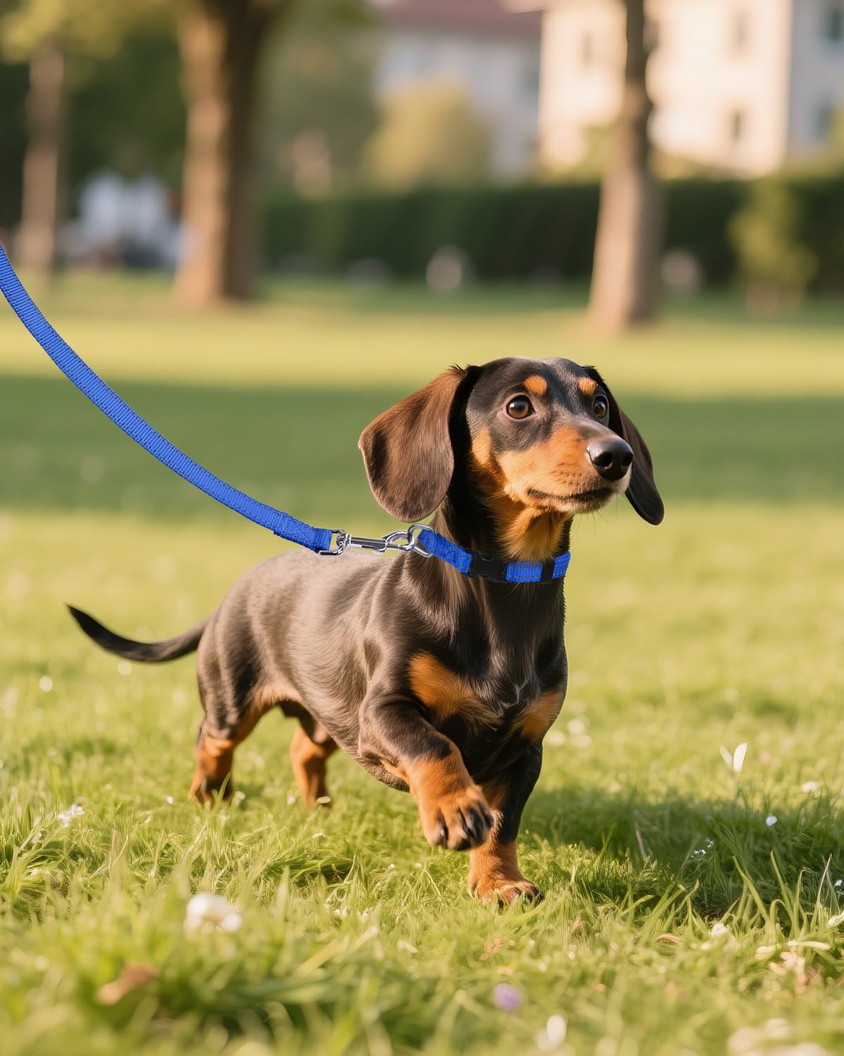 Joytale small dog collar navy size guide from XS to XL for growing pets.