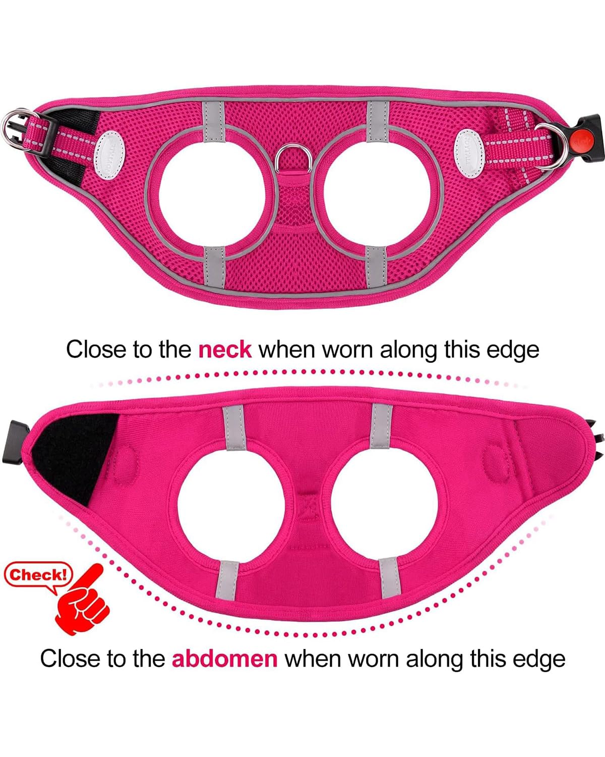 Joytale harness back loop keeps poop bags handy during walks.