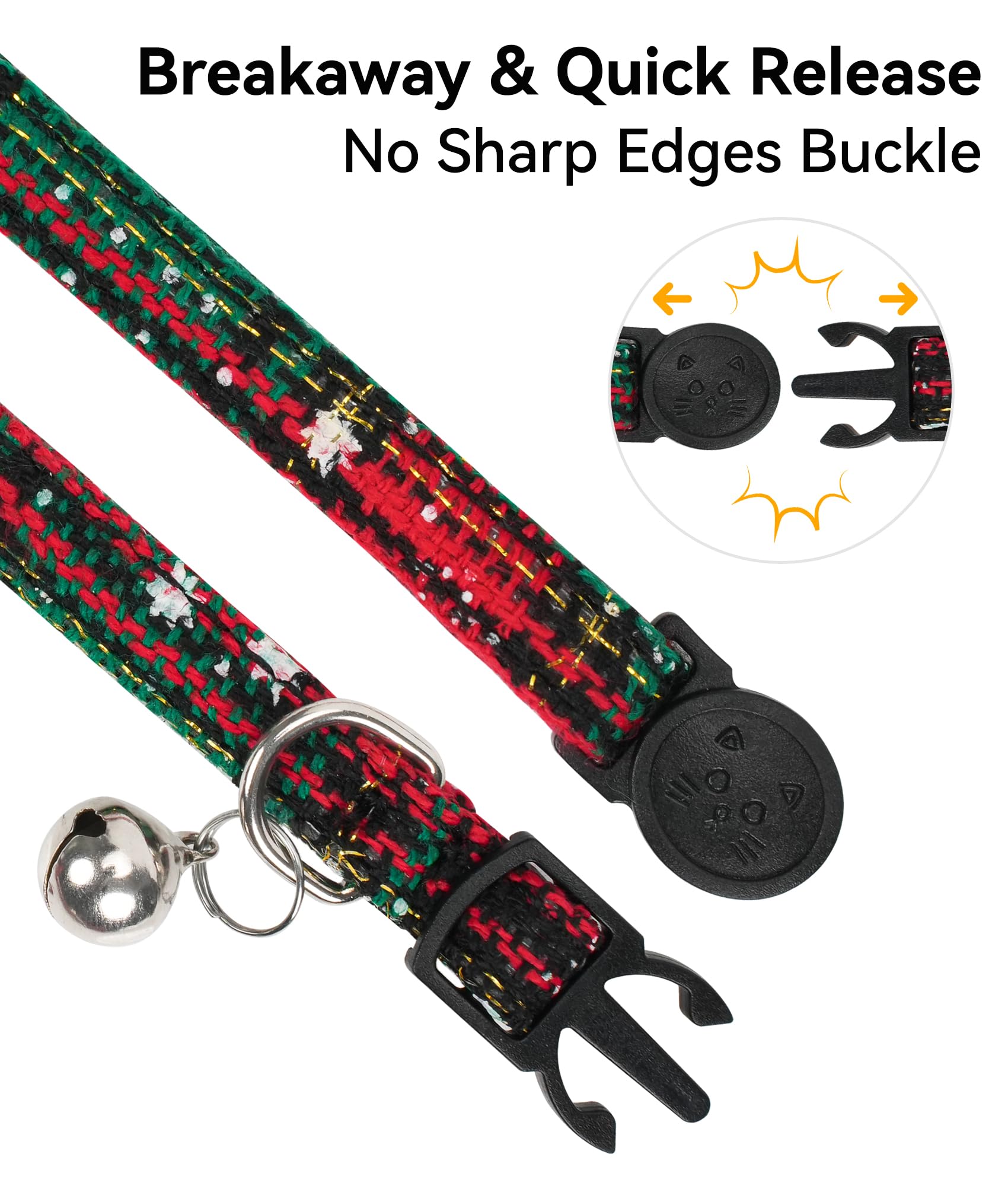 Joytale soft cotton cat collar closeup highlights comfortable fabric and gentle fit.