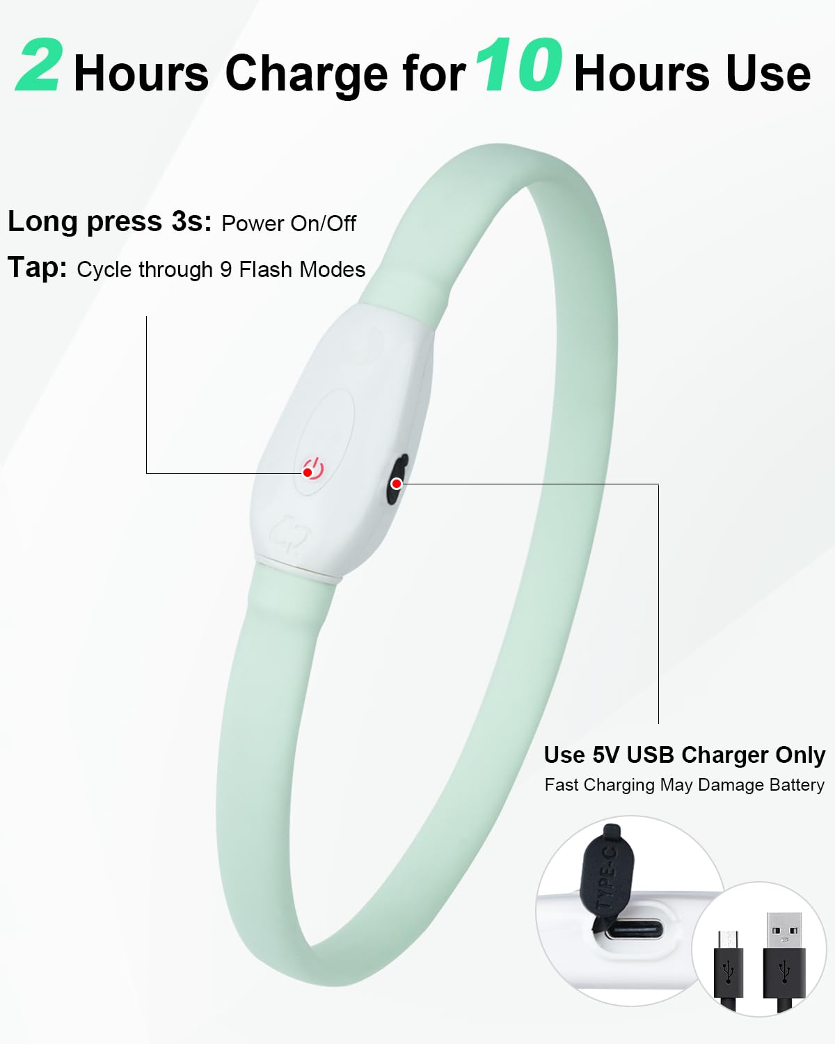 Joytale soft silicone collar stays gentle on skin during play.
