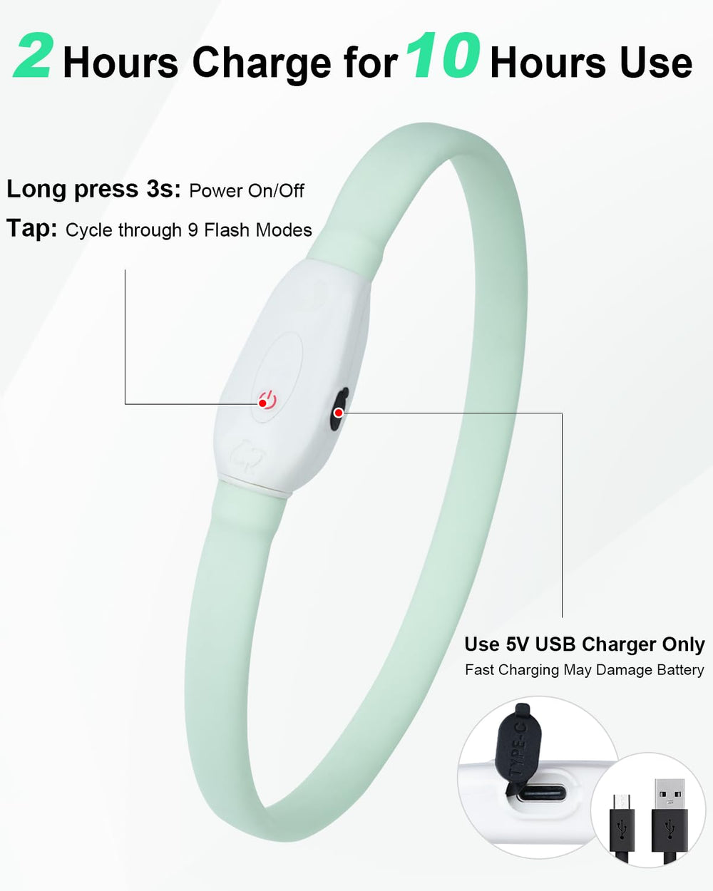 Joytale soft silicone collar stays gentle on skin during play.