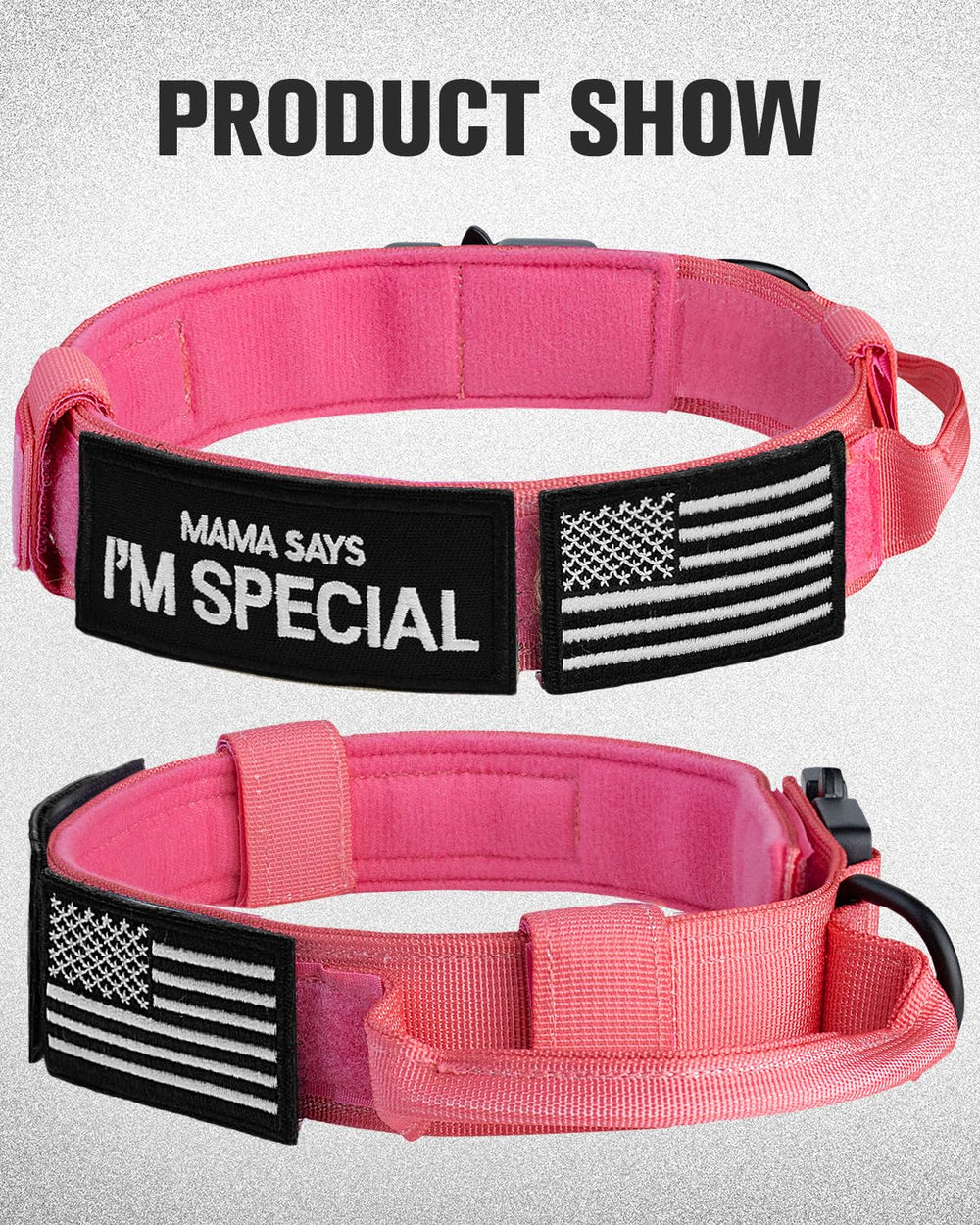 Joytale collar inner lining soft cotton for comfort and reduced rubbing on large dogs.