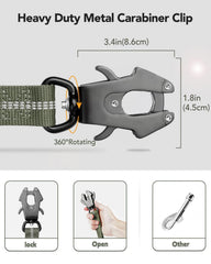 Joytale Tactical Dog Leash dual-handles provide comfortable control during walks.