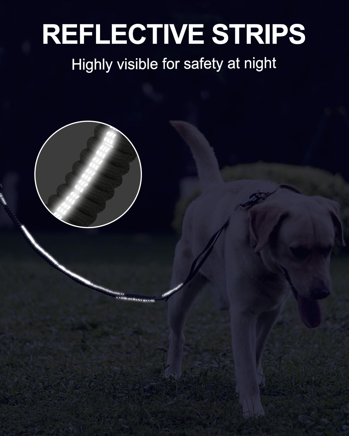 Joytale Tactical Dog Leash rugged nylon build withstands up to 200 lb.
