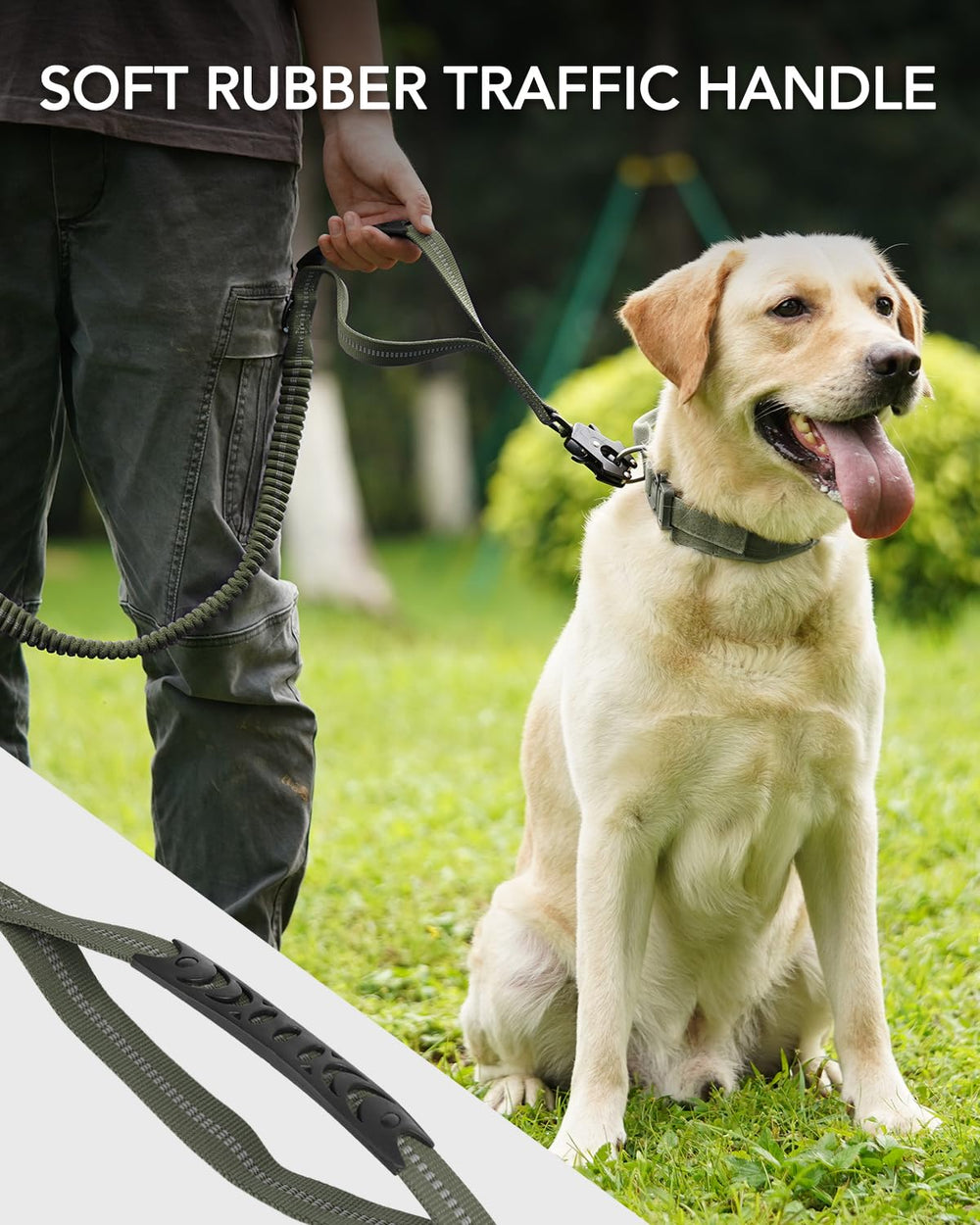 Joytale Tactical Dog Leash reflective-night visibility improves safety.
