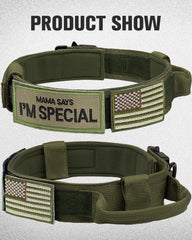 Joytale tactical collar with two free patches for personalization and visibility.