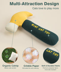 Joytale tool-shaped toy hammer offers engaging chewing and pounce-ready fun.