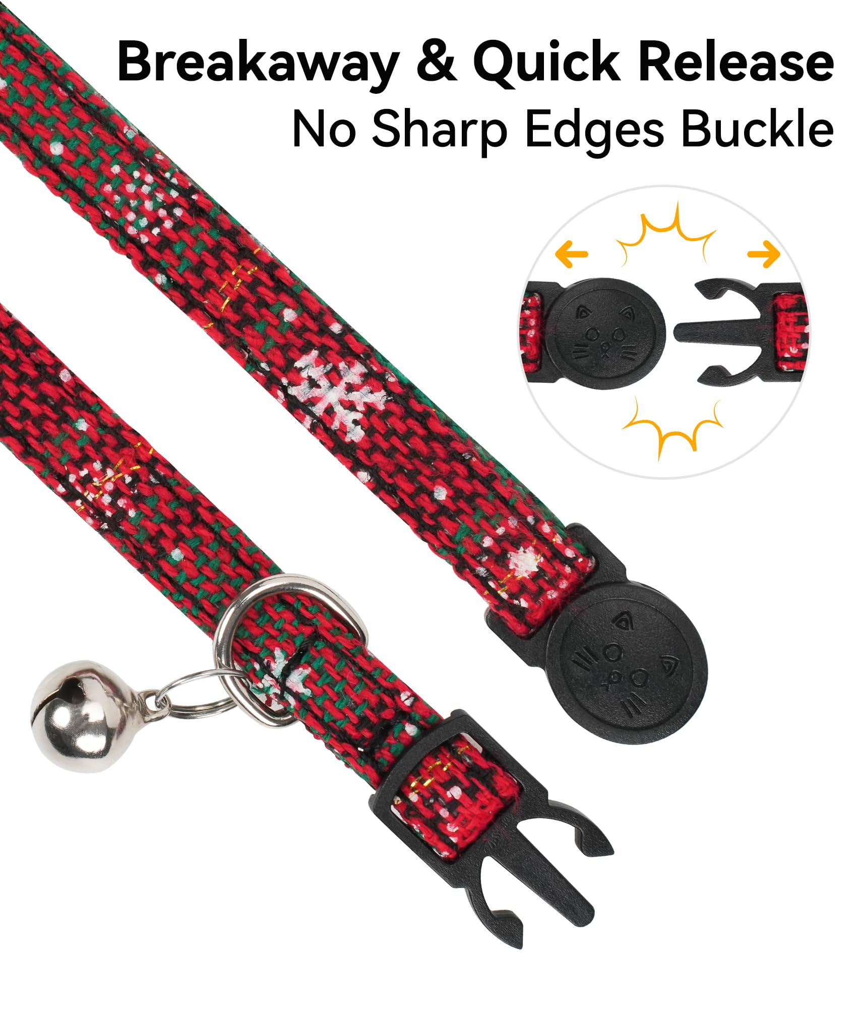 Joytale two-pack cat collars provides easy rotation and replacements.