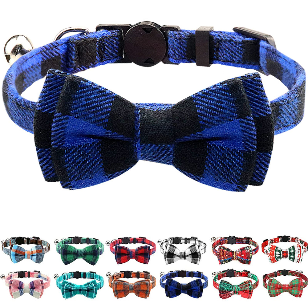 Joytale upgraded cat collar with bells in blue helps locate your cat during daily play.