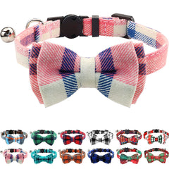 Joytale upgraded cat collar bells: pink plaid design helps locate your cat by sound.