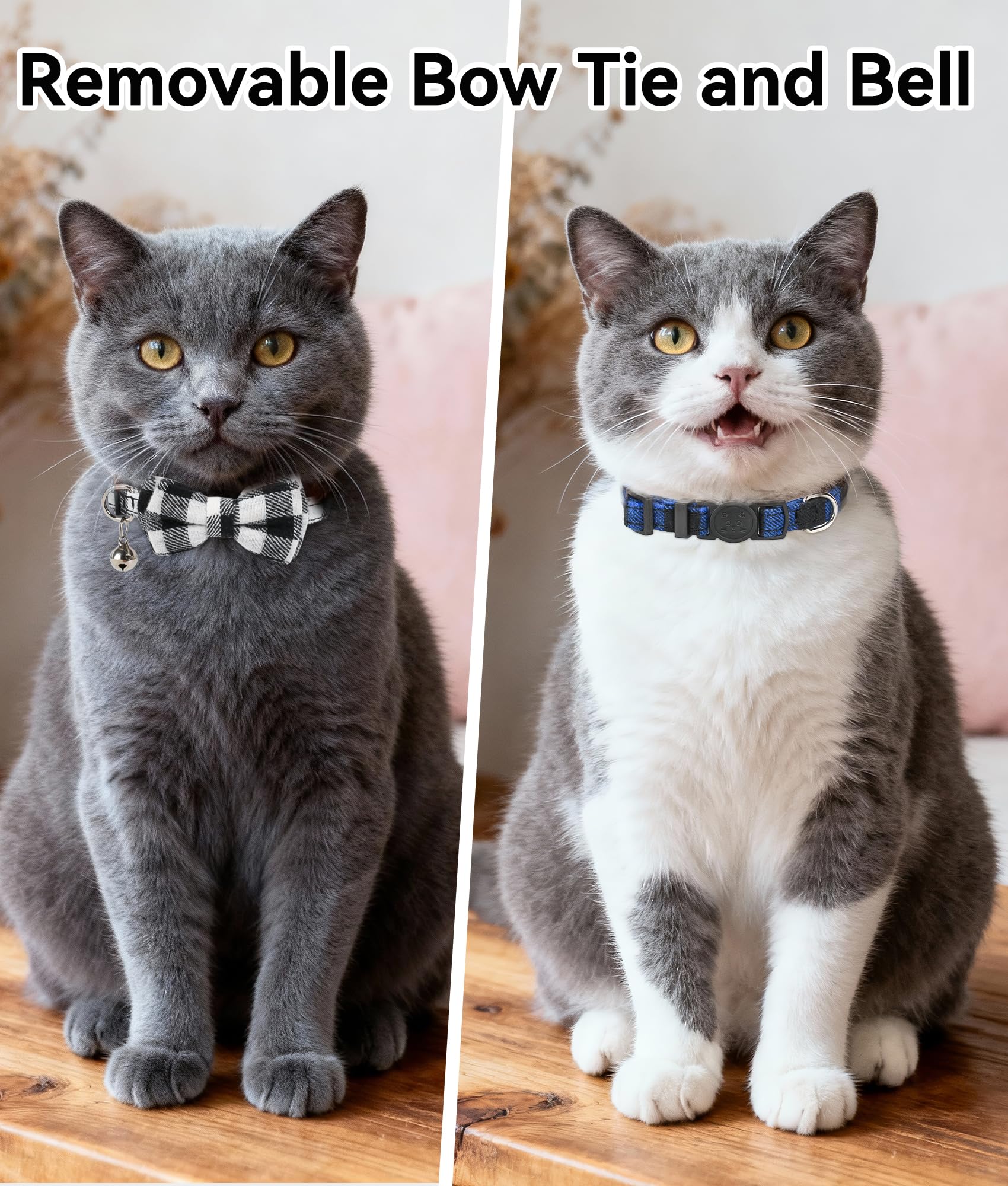 Joytale breakaway buckle cat collar for quick safety release.