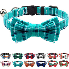 Joytale upgraded cat collar teal buckle close-up highlights safety buckle for secure wear