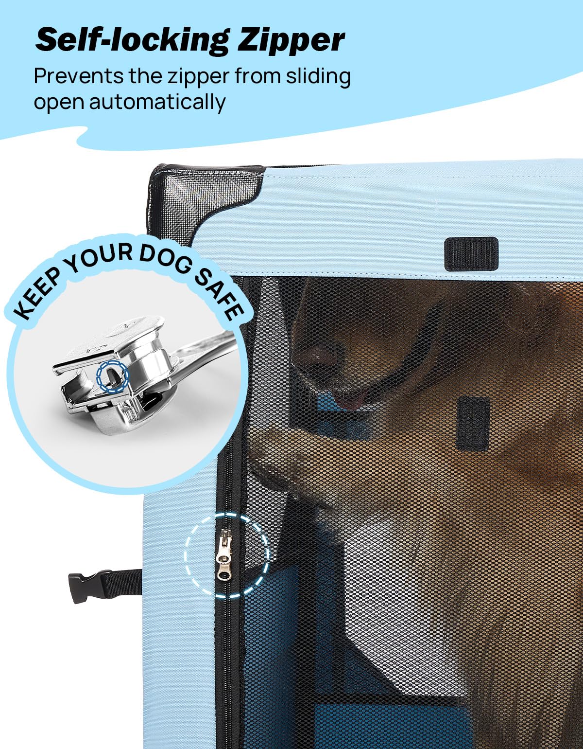 JOYTUTUS folding steel frame maintains sturdy structure while traveling.