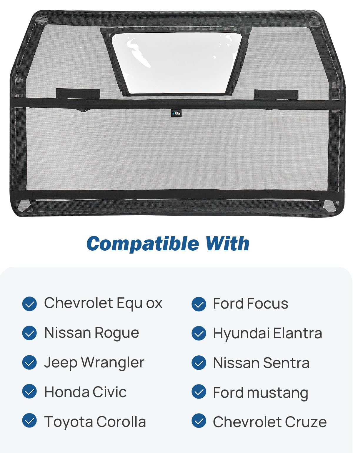 JOYTUTUS vehicle-fit for mid-sized vehicles helps keep space organized.