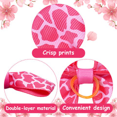 JpGdn 4-inch pink bow for large dogs enhances photoshoots and outings.