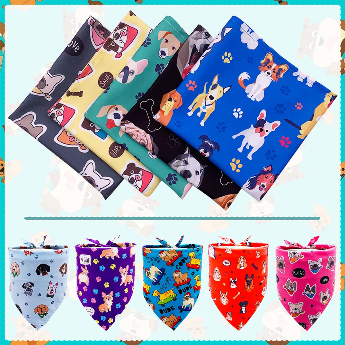 JpGdn festive color bandana worn during holidays and photos