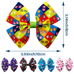 JpGdn paw-heart-pink bow showcases cute style for photos and daily walks