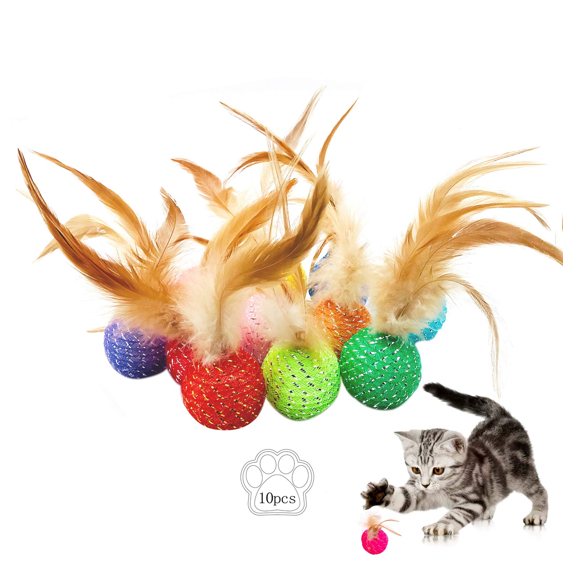 JpGdn cat color rainbow flutter balls showing vibrant visuals for engaging indoor play