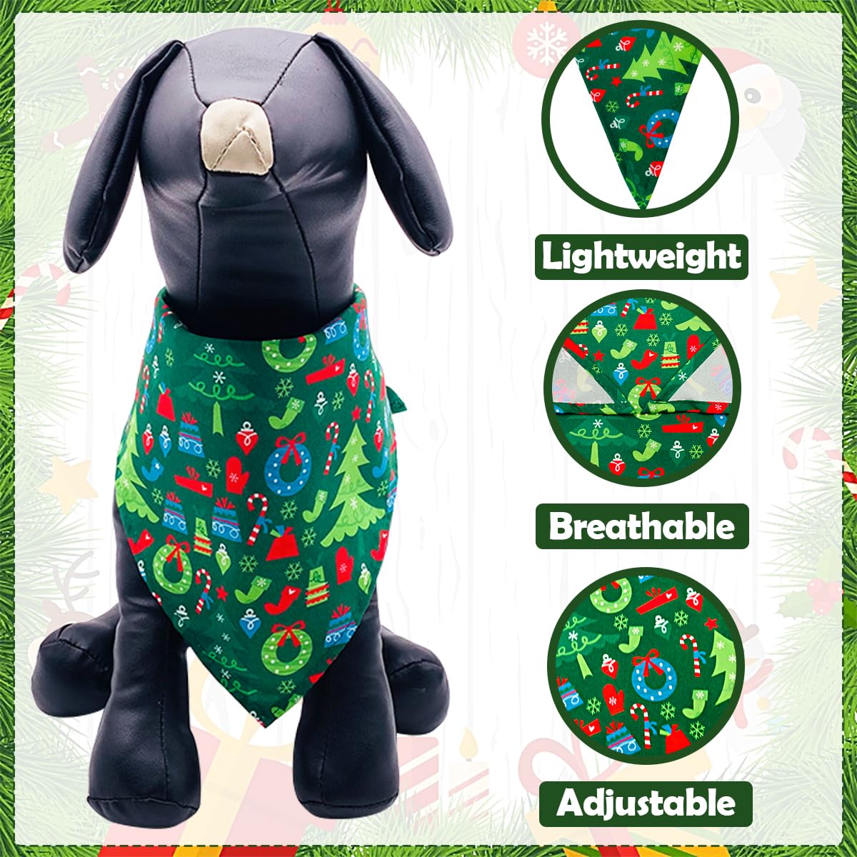 JpGdn Christmas tree design bandana adds festive flair for everyday wear