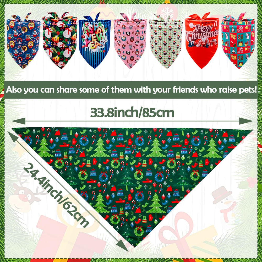 JpGdn Christmas dog bandana with Santa pattern for holiday party appearances