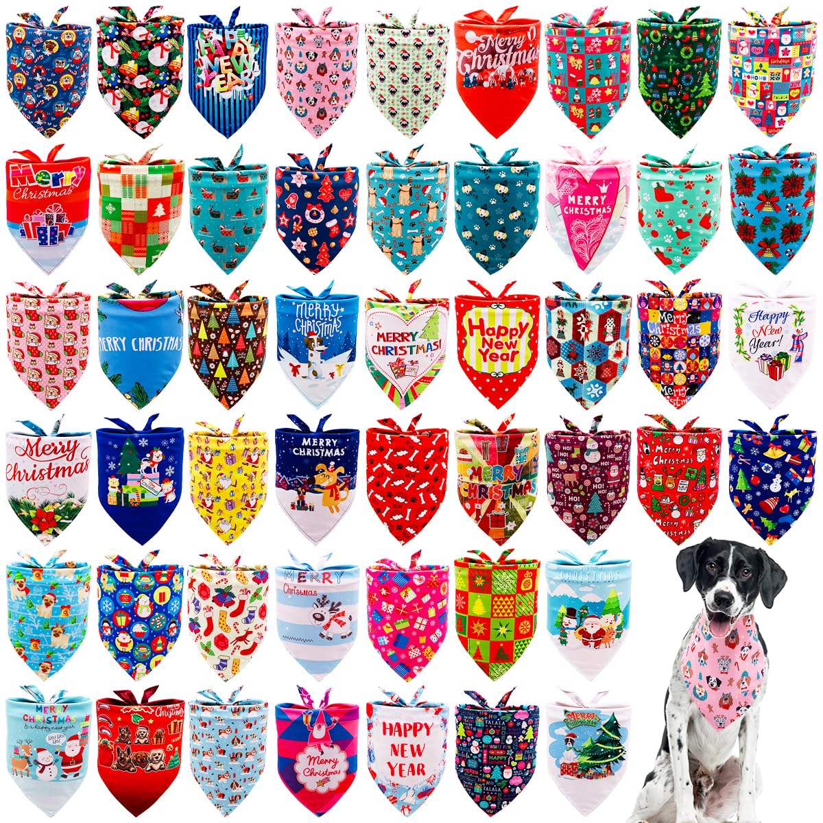 JpGdn Christmas dog bandana with snowman design for festive dress-up and photo moments