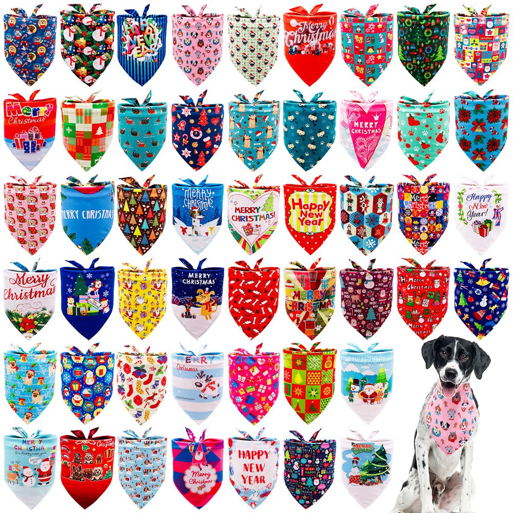 JpGdn Christmas dog bandana with snowman design for festive dress-up and photo moments