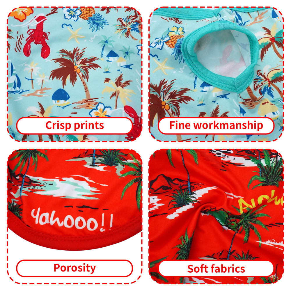 JpGdn Hawaiian dog shirt size chart image helps pick the correct fit