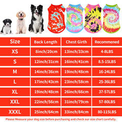 JpGdn tie-dye dog shirts pink color close up soft fabric for comfort.