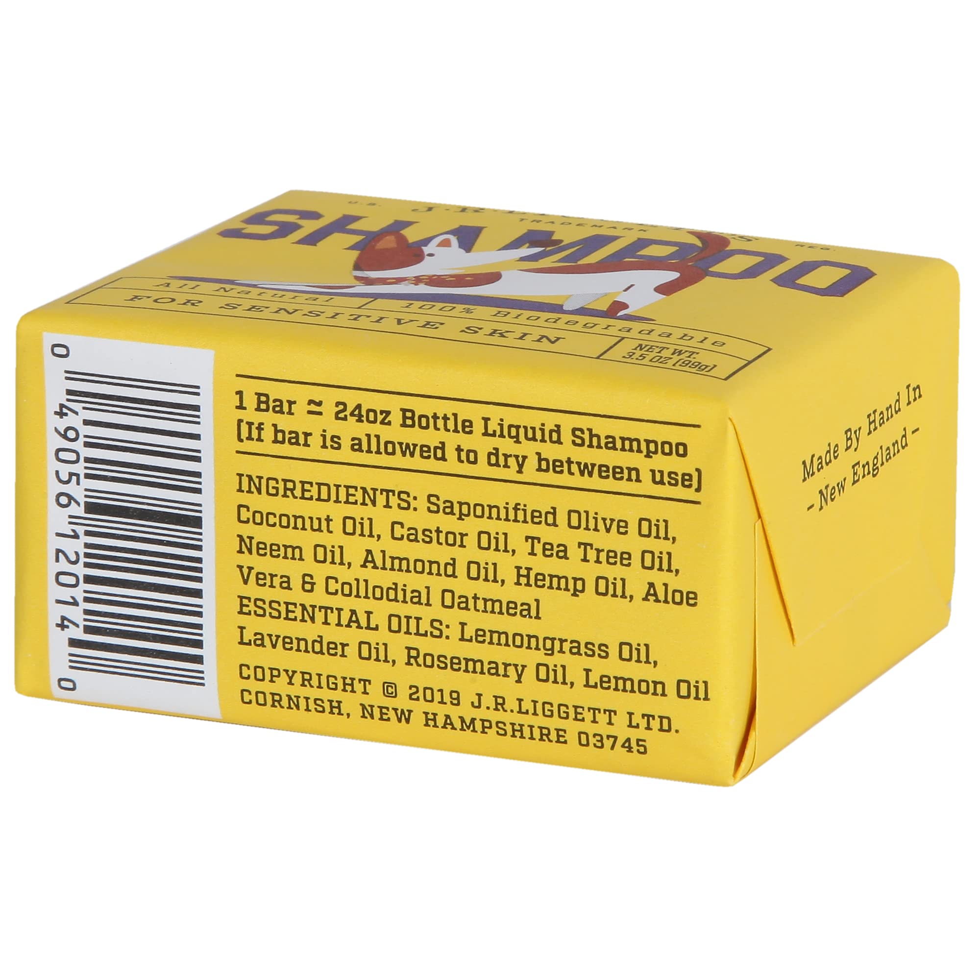 JR Liggett's shampoo bar lather shows quick, residue-free cleansing for easier baths