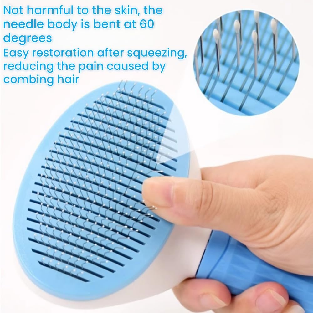 JRKOETY stainless-steel pins loose fur removal gentle on skin.