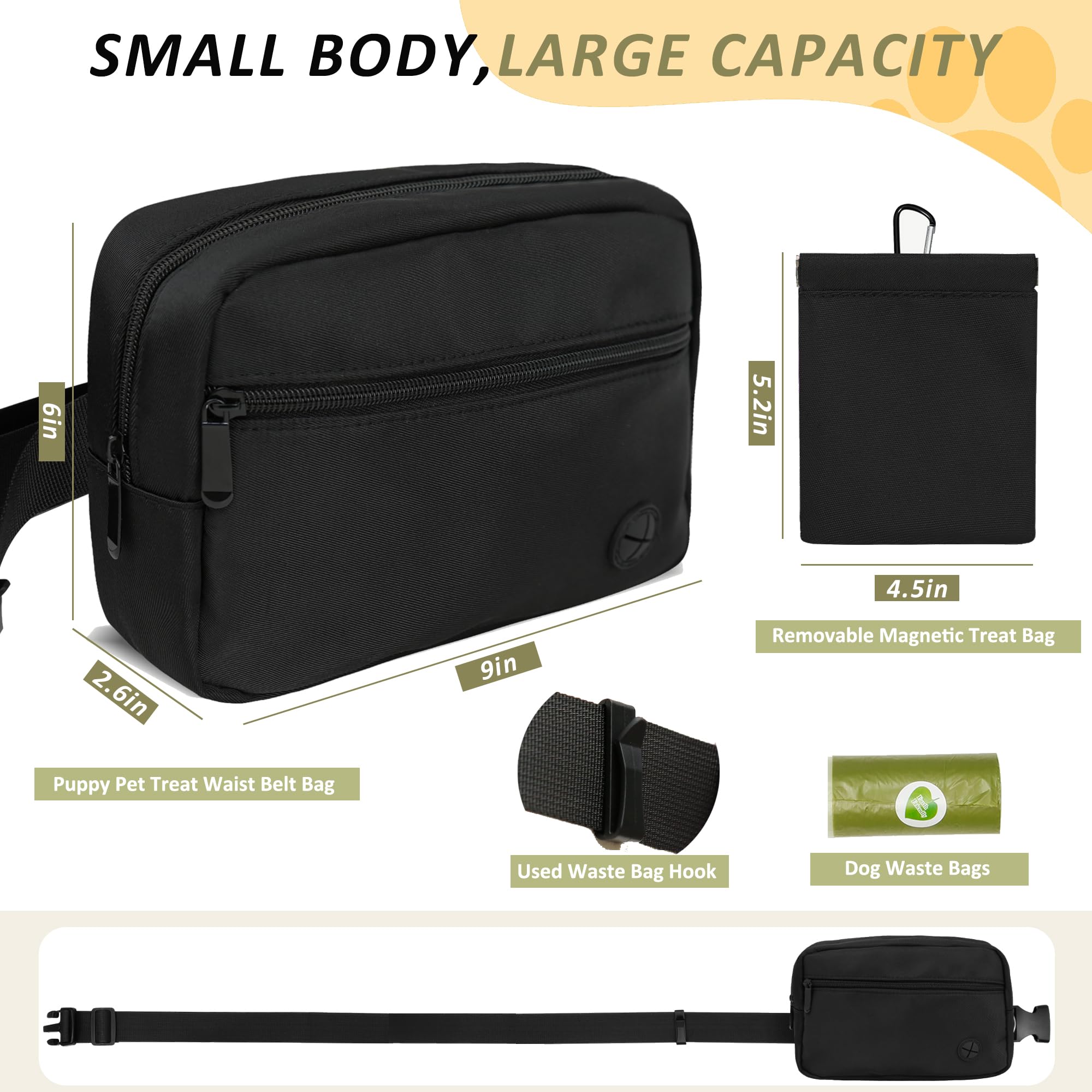 JRQCSJY included dog waste bags and hook for easy cleanup